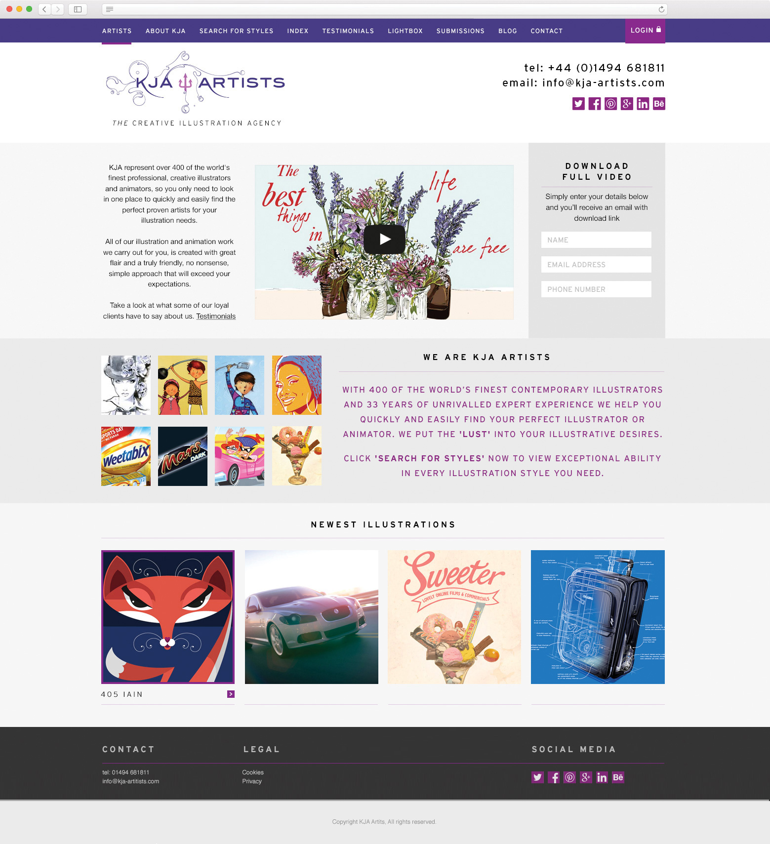 KJA Artists Website