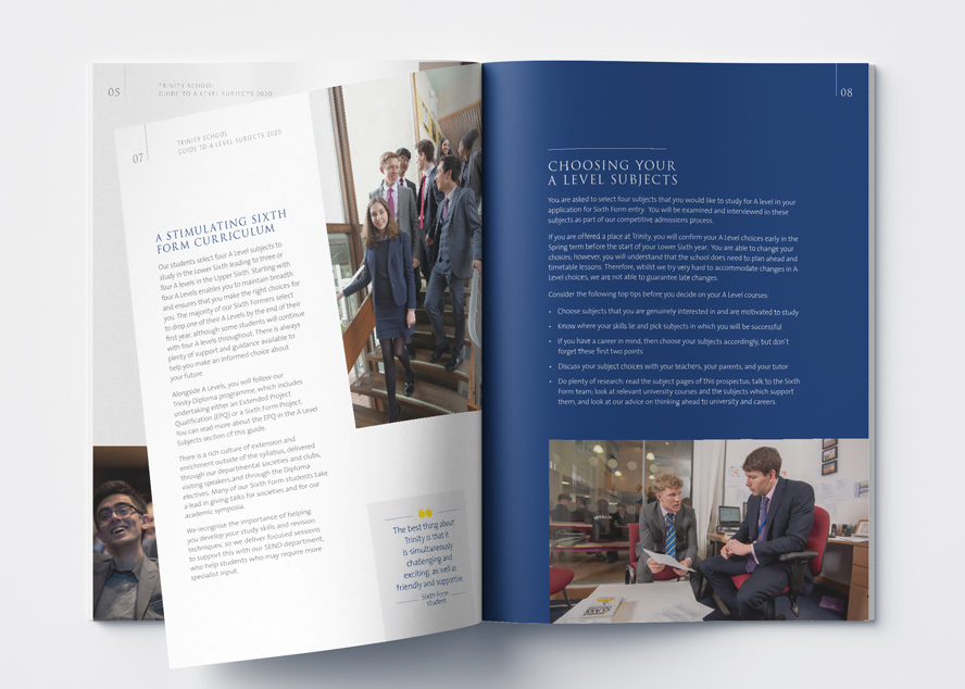 Trinity School - Guide to A Level subjects